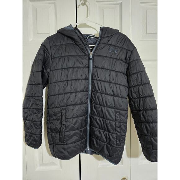 Under armour youth large black puffer jacket - Picture 1 of 7